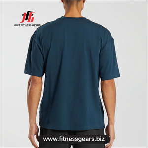 Camiseta de Manga Corta para Hombre, Cuello Redondo, Color Azul Marino Sólido, Corte Regular, 100% Algodón, Transpirable, Tejido Jersey Informal - Product Image 3