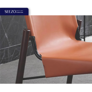 Nouveau <span class=keywords><strong>design</strong></span> chaises modernes en cuir chocolat métal <span class=keywords><strong>bois</strong></span> extérieur artificiel intérieur Relax <span class=keywords><strong>chaise</strong></span> longue pour hôtel - Product Image 4