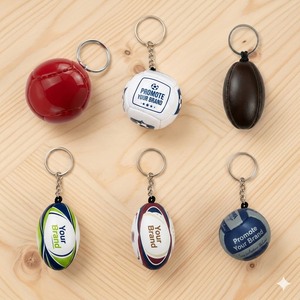 Soccer Ball Keychain Wholesale Custom PU Leather Football <b>Keyring</b> Bulk Sports Promotional Gifts Supplier - Product Image 1