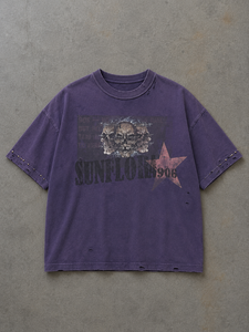 Camiseta de hombre de corte regular, personalizada de fábrica, con efecto desgastado, lavado vintage, bajo deshilachado y desgastado, 100% algodón ecológico de secado rápido - Product Image 5