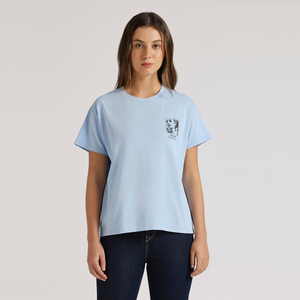 T-shirt à col rond pour femme, appliques, coton biologique, tissu doux, manches courtes, vêtements décontractés d'été, personnalisable pour la vente en gros - Product Image 1