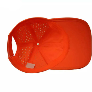 Casquette de baseball orange à 6 panneaux, maille respirante, réglable, unisexe, décontractée, pour l'extérieur, printemps-été, couleur unie, taille adulte - Product Image 3