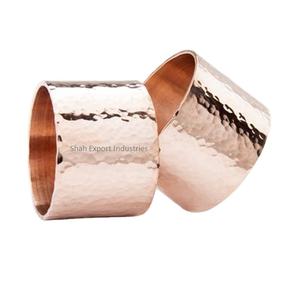 Servilleteros de Metal de forma redonda, servilletero real con acabado de cobre para bodas, cenas, fiestas, decoración de vajilla - Product Image 1