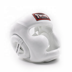Protector de Cabeza para Boxeo Twins, Cuero PU Blanco, Protección Facial Completa, Cierre de Gancho y Bucle, Casco Deportivo Unisex para Adultos - Product Image 2