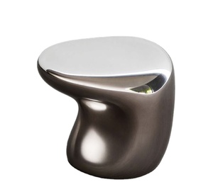 Modern And Aluminium End <b>Table</b> Round Top Side <b>Table</b> With <b>Mirror</b> Polish Coffee <b>Table</b> for Living Room Hotels And Restaurants - Product Image 3