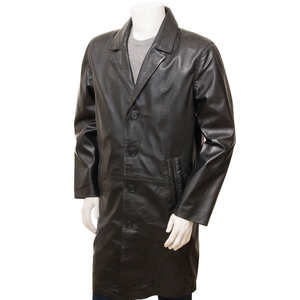 Chaqueta de Cuero para Hombre, Estilo Moderno, para Otoño/Invierno, Casual, de Color Sólido, Impermeable y Transpirable - Product Image 1