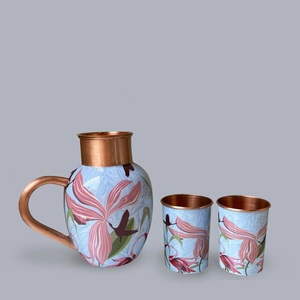 Jarra de Agua de Cobre de Doble Pared Ecológica de Diseño con Patrón Impreso, Compre Directamente del Proveedor a Precio de Fábrica - Product Image 4