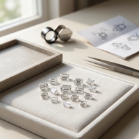 Diamant synthétique de laboratoire taille émeraude 3x2mm 3.5 X 2.5mm CVD HPHT DEF VVS VS certifié IGI, modèle RAMAA de qualité excellente