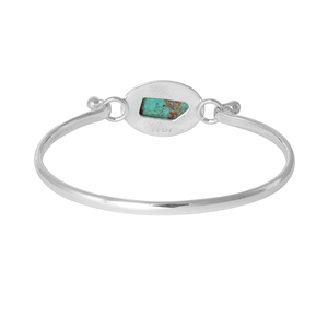 925 Sterling Silver High Finish Twister <b>Bracelet</b> Chrysocolla Gemstone Natural Rough Shape Bezel Setting-Luxury Trendy for Women - Product Image 4