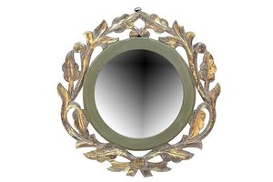<b>Large</b> Round Wooden <b>Frame</b> Wall Mirror Elegant Wall Mounted Vanity Mirror for Home Decor - Product Image 4