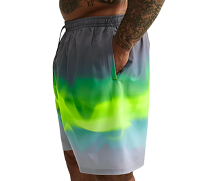 Custom Men's Eco-Friendly Loose Fit Swim Shorts Quick Dry Polyester Spandex Beach Swimwear Summer Colored Wash Floral <b>Print</b> - Product Image 3