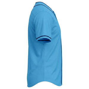 Maillot de baseball bicolore 100 % polyester personnalisé OEM/ODM pour homme, respirant, avec logo personnalisé, coupe athlétique - Product Image 3