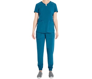 Uniformes Médicos de Verano para Mujer, Conjuntos de Uniformes Elegantes de Alta Calidad, 72% Poliéster, 21% Rayón, 7% Elastano, Tela Tejida - Product Image 2