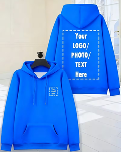 Sudadera con Capucha de Alta Calidad, 300gsm, Tejido Grueso de Poliéster/Algodón, Transpirable, Estilo Francés, Hombros Caídos, Sin Cordones, Talla Grande - Product Image 5