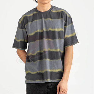Camiseta Oversize Tie Dye Personalizada OEM para Hombre, Algodón Premium, Estilo Urbano, Diseño Gráfico, Ropa Casual de Moda, Patrón de Letras, Logotipo Frontal - Product Image 5