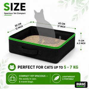 Bac à litière pliable pour chat avec couvercle zippé et pelle, toilette portable pour chats et chatons, fournisseur en gros - Product Image 4