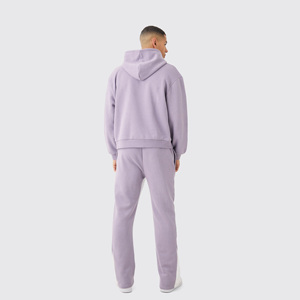 Conjunto Deportivo de Hombre 2026, Sudadera con Capucha y Pantalones de Algodón Lavanda, Manga Larga, Cordón Ajustable, Bolsillos Laterales, Ropa Casual de Otoño - Product Image 2
