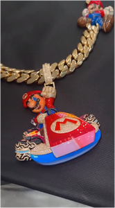 Colgantes de Joyería Hip Hop Personalizados, Diseño 3D de Dibujos Animados, Hechos a Mano, con Diamantes Redondos de Moissanita, Letra con Incrustaciones de Diamantes - Product Image 5