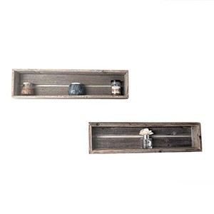 Reclaimed Teak Wood <b>Floating</b> <b>Shelf</b> Antique Grey Weathered - Wholesale - Product Image 2