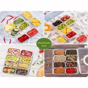 Adult <b>Snack</b> Organizer with Divided Serving Tray Lid Fruit/Veggie/Candy Tray Convenient Snackle Box <b>Container</b> for Lunch Boxes - Product Image 5