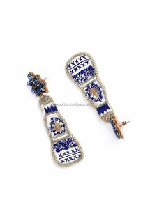 Nuevos Pendientes Largos Boho Vintage Clásicos Multicolores 2025, Pendientes de Cuentas Bordadas, Unisex, para Fiesta, de la India - Product Image 3