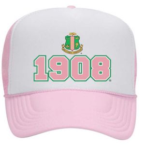 Gorra de béisbol de algodón ajustable con bordado rosa de la hermandad griega AKA para mujer, ideal para uso casual al aire libre. - Product Image 1