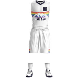 Uniforme de Baloncesto Personalizado para Adultos Unisex, Impresión por Transferencia de Calor, Color Sólido, 100% Poliéster, Ropa Deportiva de Secado Rápido y Transpirable - Product Image 3
