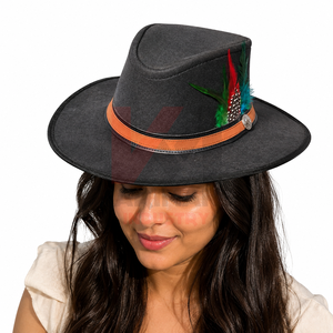 Sombreros de Vaquero de Cuero Directo de Fábrica, Sombreros de Rodeo de Piel de Vacuno Premium, Logotipo Personalizado, Pedidos al por Mayor para Marcas Mayoristas - Product Image 5