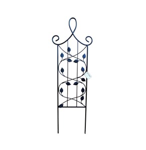 Elegant Black Iron <b>Trellis</b> with Scroll Design for Garden Plants and Decorative Landscaping - Product Image 5