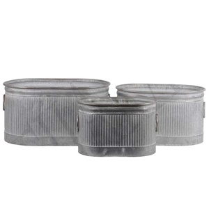 POTS de fleurs en acier inoxydable, planteuses de jardin - Product Image 1