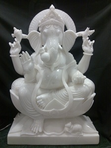 รูปปั้นพระพิฆเนศหินอ่อน - Product Image 5