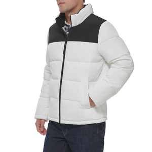 Wholesale Winter Patchwork Front Logo Thick Cotton Filled Puffer <b>Jackets</b> Waterproof OEM Outerwear <b>for</b> <b>Men</b> & Women - Product Image 3