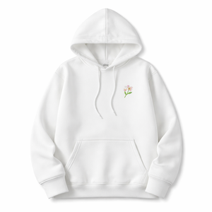 Streetwear 3D Embroidered Polyester Cotton <b>Hoodies</b> blank with flower logo new arrival 2026 customization available - Product Image 2