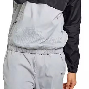 Conjunto de Chaqueta Cortavientos con Capucha, Diseño Moderno, Estampado Sólido, Ligero e Informal para Hombre, Venta al Por Mayor - Product Image 6