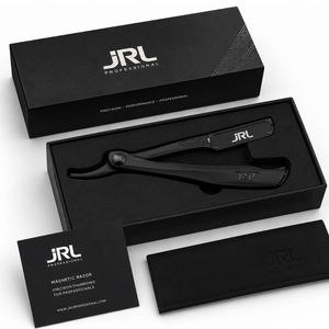 Tijeras de Adelgazamiento de Acero Inoxidable Magnéticas Negras JRL de Lujo con Borde Recto, Mango Corto para Diestros, Hoja Afilada para Uso Profesional de Barbero - Product Image 3