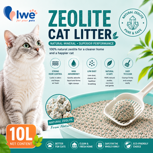 Lettiera per Gatti in Zeolite Naturale a Granuli Fini, Superiore Eliminazione degli Odori, Basso Contenuto di Polvere, OEM, Vendita all'Ingrosso - Product Image 1