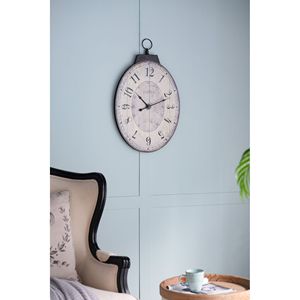 Orologio da parete ovale bianco antico 18 \ "X 29 \" orologio decorativo tradizionale Vintage per la casa - Product Image 2