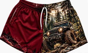 Shorts de rugby personnalisés pas chers, style hip-hop, respirants, écologiques, séchage rapide, avec cordon de serrage, poche latérale, en toile 100% - Product Image 2