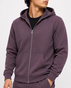 Sweat-shirts à capuche zippés pour hommes en molleton épais personnalisés, 100 % coton French Terry, écologiques, streetwear, hiver, vente en gros - Product Image 1