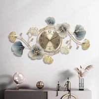Réveil analogique à quartz en métal rétro classique |   Horloge silencieuse sans tic-tac, alimentée par piles, design moderne et luxueux, 14 pouces et plus