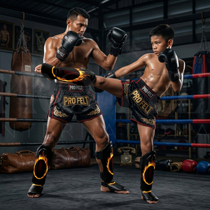Protège-tibias de Muay Thai sur mesure de haute qualité à 100 %, design personnalisé, impression sérigraphique, pour entraînement de kick-boxing, MMA et arts martiaux - Product Image 2