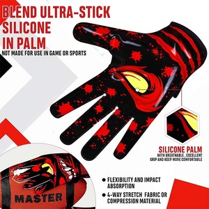 Hot Selling 7v7 Silicon Gloves Professional Grade American Football Receiver Glove <b>Sticky</b> Grip Silicone For Youth Adult Training - Product Image 4
