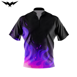 Sublimated <b>Bowling</b> Polo Jersey Quick Dry Breathable Team Sports Jersey for Men 100% Polyester for Unisex Short Sleeve - Product Image 1