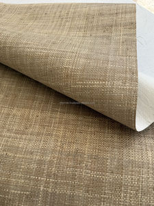 Papier peint en raphia naturel tissé à la main, revêtement mural texturé pour la décoration intérieure - Product Image 3