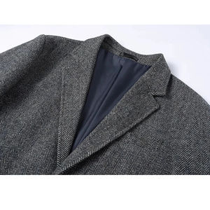 Nouvelle Collection Automne Hiver : Costume Décontracté en Laine Chevron Grande Taille pour Homme – Tendance Business Coréenne Polyvalente et Imperméable en Laine de Mouton - Product Image 4