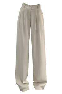 Pantalon de jogging taille haute pour femme, nouvelle mode, couleur unie, coupe droite ample, décontracté, long, pour l'hiver, vente en gros OEM - Product Image 2