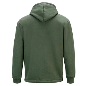 Sweat-shirt à capuche personnalisé brodé en polyester/coton épais, pull-over vert à rayures blanches en molleton pour homme, vente en gros, idéal pour la gym - Product Image 2