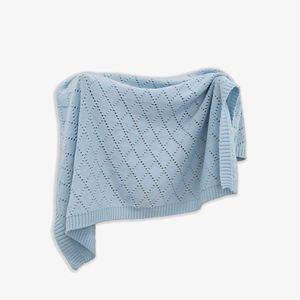 Export Quality Spring Autumn 210g-280g 100% Cotton <b>Knitted</b> Vietnam Rectangle Solid Color Cute Eco-Friendly Classic Baby <b>Blanket</b> - Product Image 5