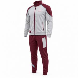 Premium Color Block Tracksuit Set with Zip Jacket and <b>Tapered</b> <b>Joggers</b> for <b>Men</b> - Product Image 5