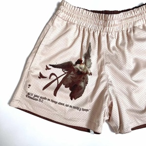 Shorts en maille respirante pour homme, motif imprimé, taille élastique, style décontracté, longueur courte, tissu polyester - Product Image 5